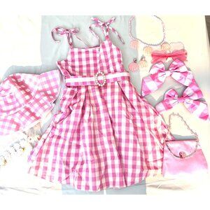 Barbie Pink Plaid Halloween costume Child Size 110 4-5 yrs